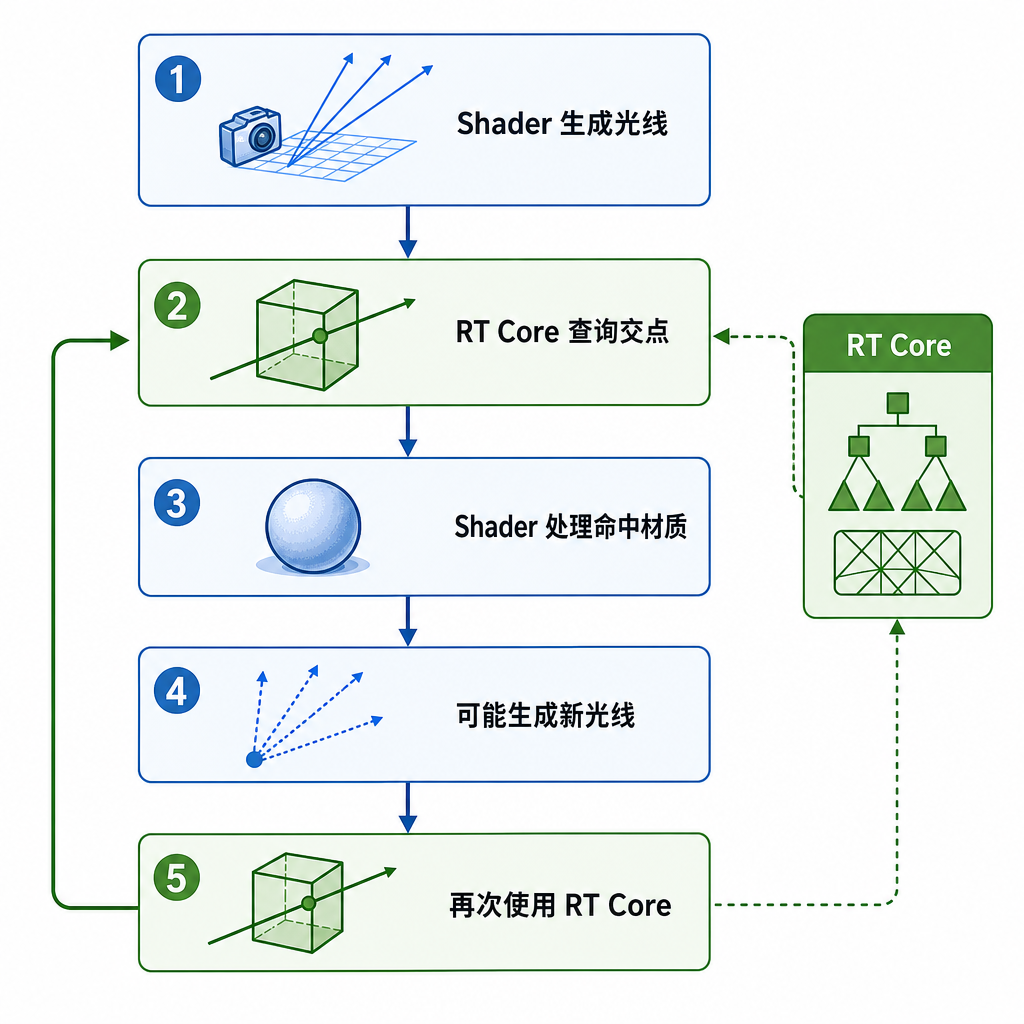 三十七、RT Core 不负责整个光线追踪